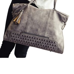 GREY STUDDED PURSE- NWT